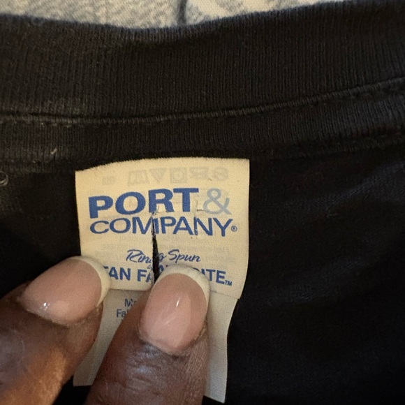 Black Graphic Tee with White Script - Picture 4 of 4